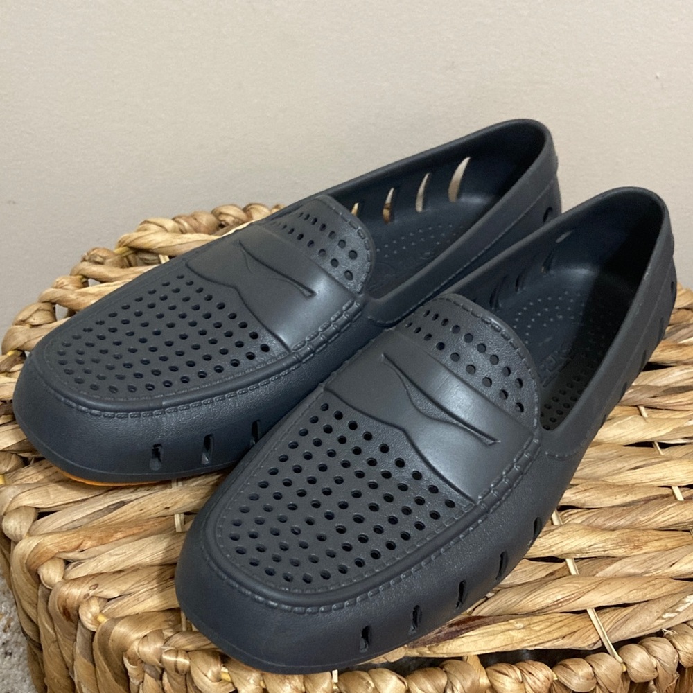 Floaters Gray/Orange Perforated Loafers! Country Club Driver Water Boat Shoes💥 - Picture 6 of 12
